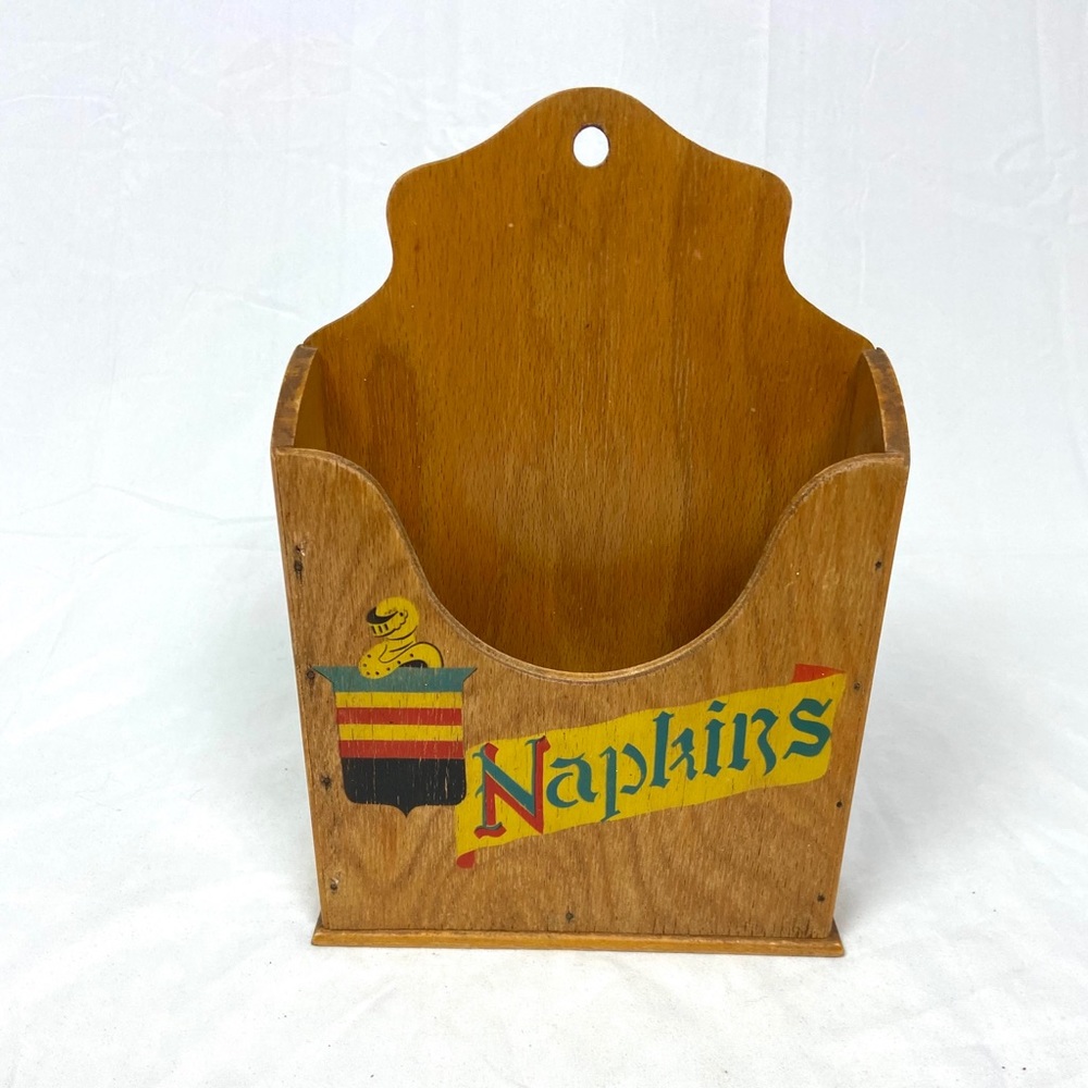 Vintage Wooden Napkin Holder